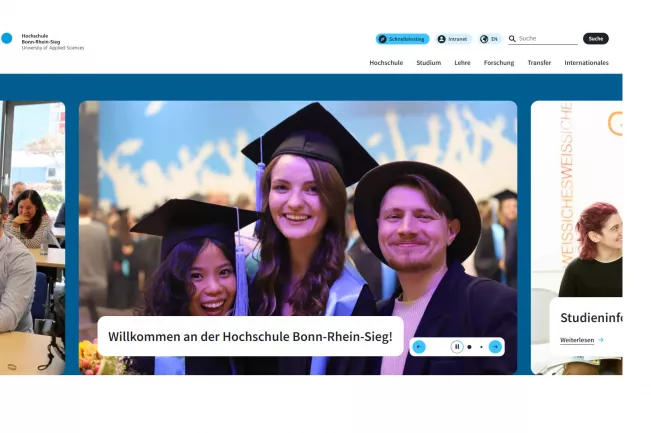 H-BRS Startseite Screenshot HD