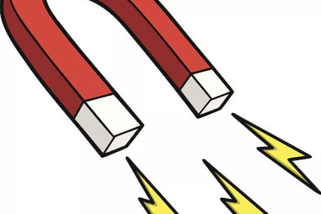 Zeichnung eines Hufeisenmagnets