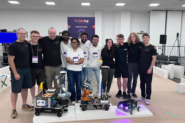 RoboCup 2025 RoboCup@Work winning teams podium
