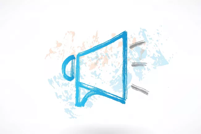 Grafik Megaphon Ringvorlesung Sozialpolitik colourbox 8832127 (DE)