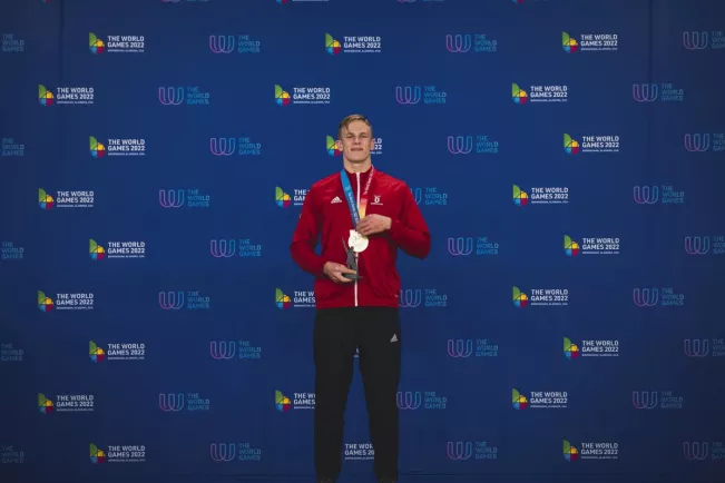 tim brang rettungsschwimmer siegerehrung world games student emt 2022 foto dlrg denis foemer