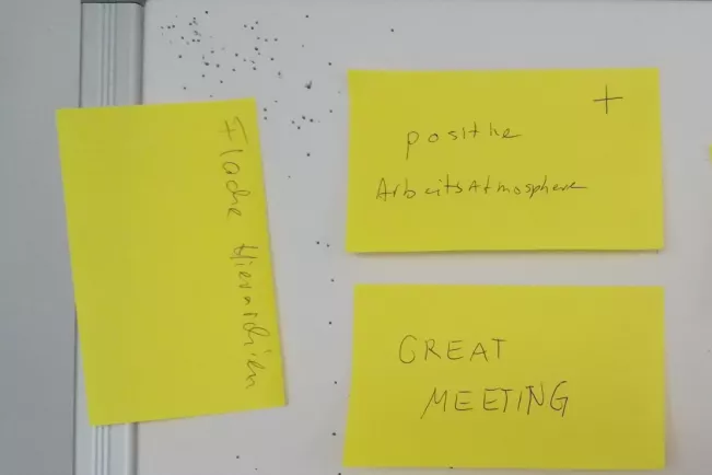 Post-its Strategiemeeting