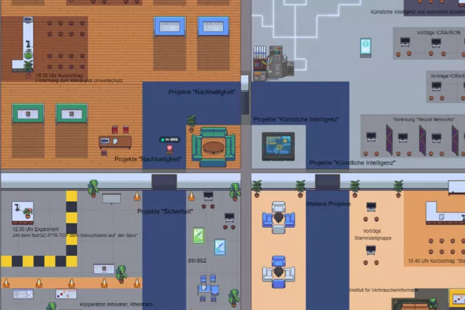 Tag der Forschung 2021, Screenshot Konferenzplattform