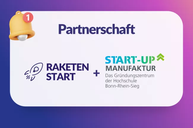 Partnerschaft Raketenstart Start-up-Manufaktur