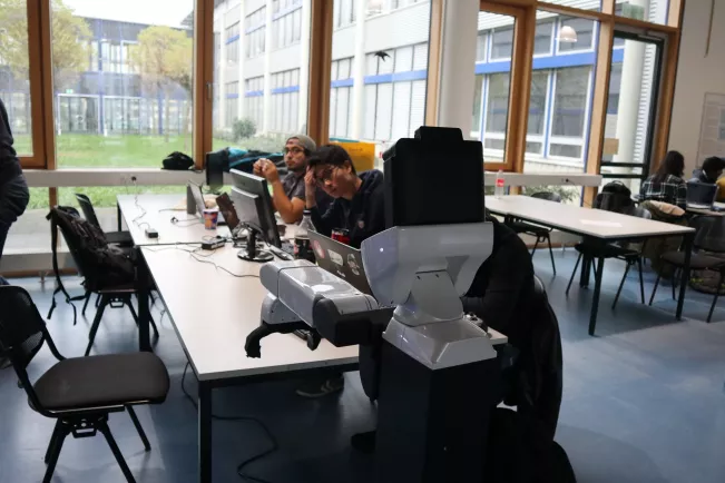 Minh Nguyen with the Toyota HSR Lucy