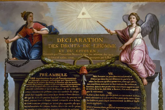 Declaration of the Rights of Man and of the Citizen 1789 le Barbier gemeinfrei Zuschnitt