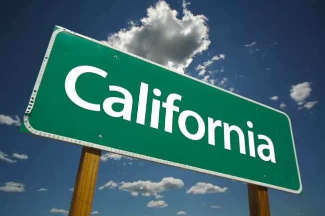 Straßenschild California