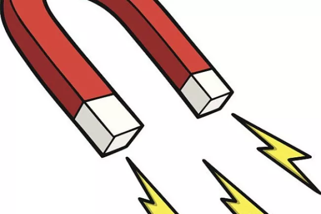 Zeichnung eines Hufeisenmagnets