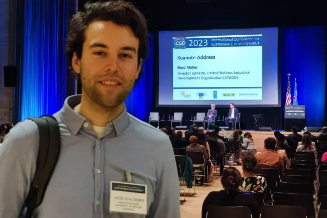 Lasse Schloemer auf der New York Conference on Sustainable Development 2023