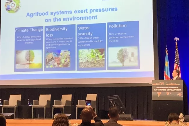Dr. Qu Dongyu, Generaldirektor, Ernährungs- und Landwirtschaftsorganisation der Vereinten Nationen (FAO) über den Druck der Agrar- und Ernährungssysteme auf die Umwelt, Conference New York 2023