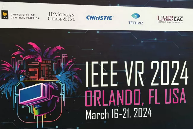 IEEE VR 2024, Orlando, USA - Dr. Alexander Marquardt präsentiert sein Paper