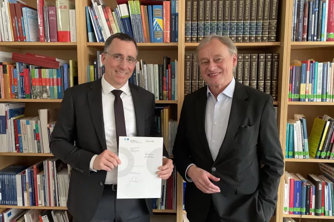 Ernennung Honorarprofessor Oliver Stiemerling Informatik Hochschulpräsident Ihne 0324 Foto Daniela Greulich