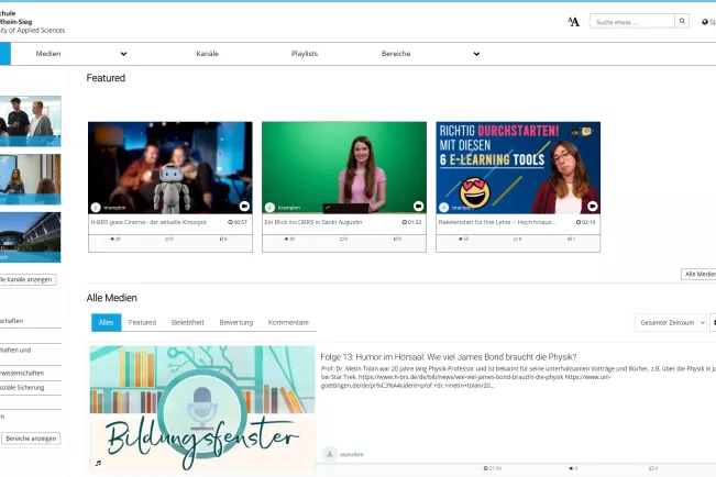 Screenshot Medienportal