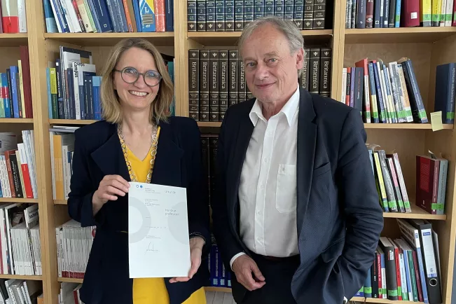 Ernennung Honorarprofessorin Birgit Terjung Hartmut Ihne 10072024 Zoom Foto Daniela Greulich