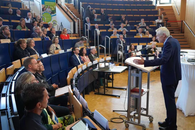Keynote Prof. Dr. Manfred Fischedick beim Transfertag der Nachhaltigkeit