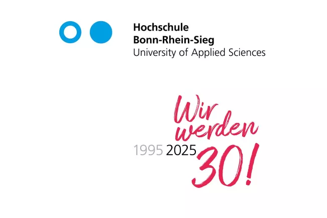 Logo 30 Jahre H-BRS 3 zu 2