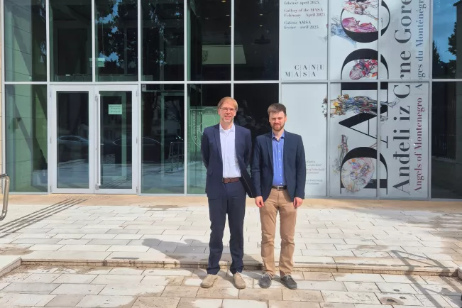 12.03.2025 Prof. Michael Rademacher hält eine Gastvorlesung an der Montenegrinischen Akademie der Wissenschaften und Künste