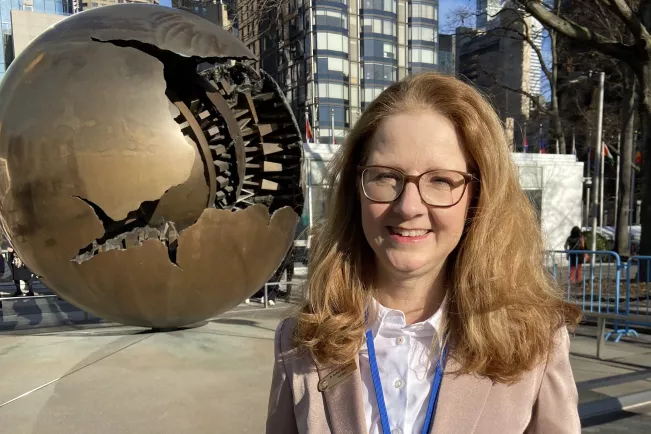 Barbara Hillen Haas auf der Frauenrechtskonferenz in New York März 2025_Foto Hillen-Haas