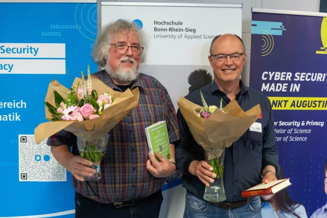 Last Lecture Prof. Norbert Jung und Prof. Karl Jonas 04042025 Foto Miriam Kist