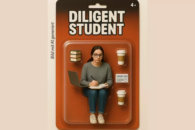 Action Figur Studentin (Mit KI erstellt) 