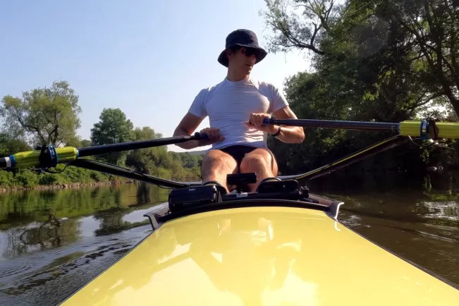 Screenshot Student Arno Gaus im Ruderboot 202506 Foto Esther Hummel