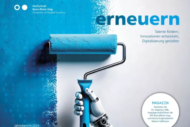 Erneuern - Titelbild des H-BRS-Jahresberichts 2024