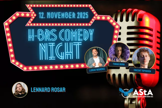 Asta Comedy Night November 2025 mit Hintergrund