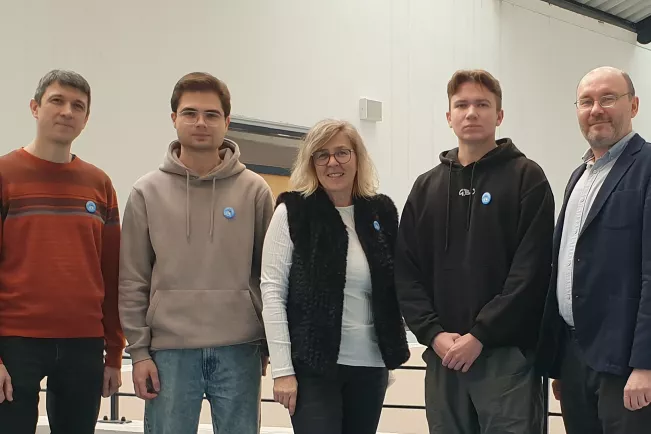 Dozent und Studierende der Partnerhochschule Tschernihiv zu Gast an der H-BRS. Foto Barbara Wieners-Horst