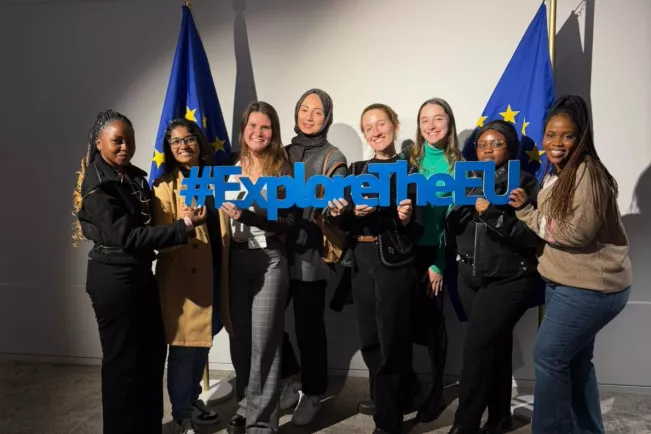 MSc Social Protection students at  EU headquarters