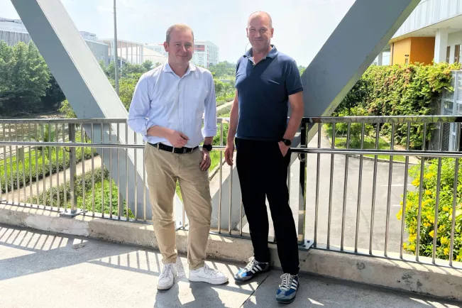 2025 Prof Dr. Sascha Alda (Dekan FB Informatik-H-BRS) trifft Prof. Dr. René Thiele, Präsident der VGU