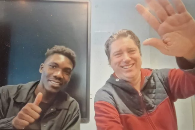 Talk on Entrepreneurship 19122025 Jonothan Birkett und Samuel Atiye Foto Küpper