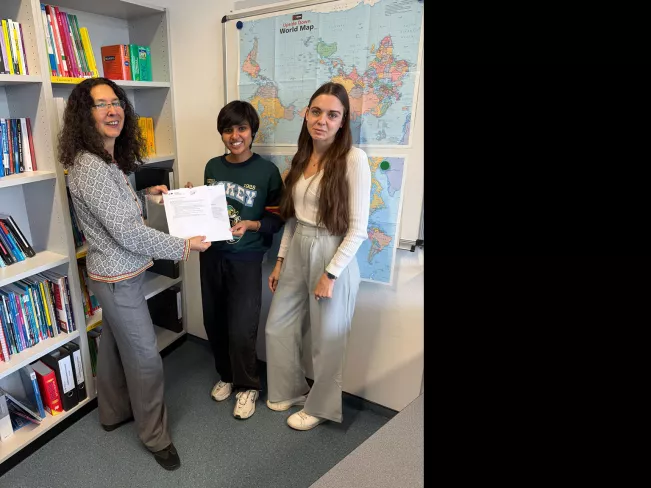 Übergabe des Sprachtandem-Zertifikats Foto Daniel Seibert 27112025